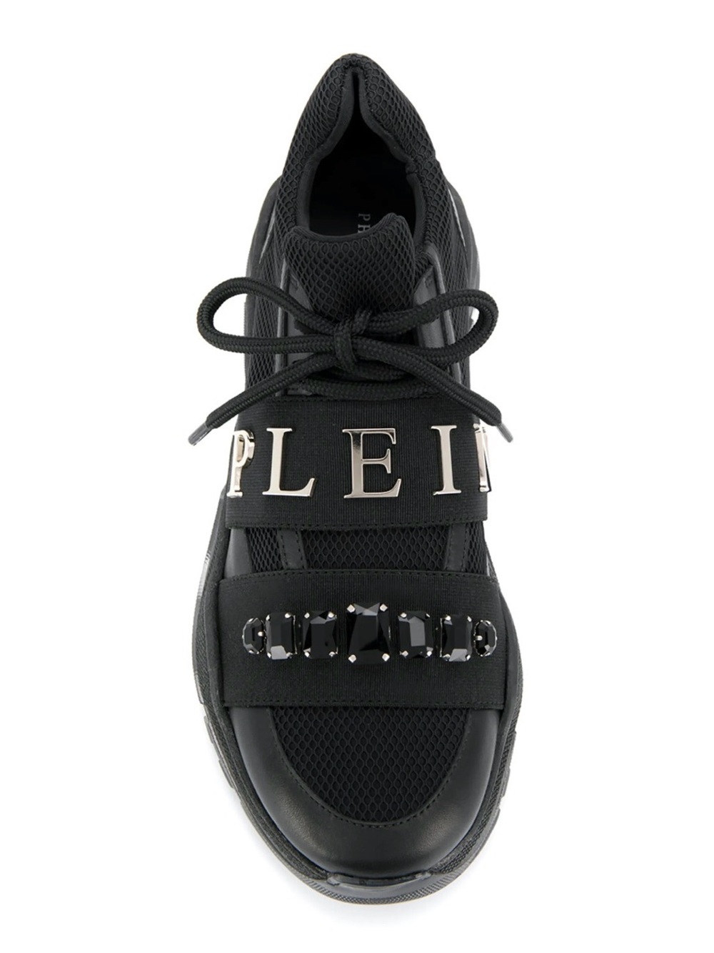 Philipp Plein Black Crystal-Embellished Women's Sneaker